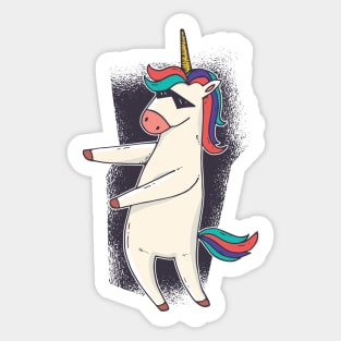 Unicorn floss dance Sticker